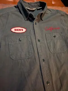 BEN DAVIS ワークシャツ　ダークグリーン　長袖のサムネイル