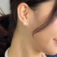 新品　未使用　パールピアス　両耳