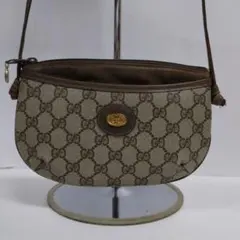 GUCCI オールドグッチ GG柄 PVCレザーショルダーバッグ