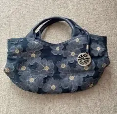 サボイ　SAVOY デニム 花柄 ハンドバッグ トートバッグのサムネイル