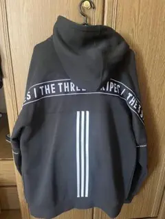 adidas フード付きジャージセット ブラック