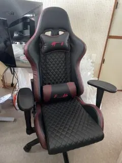 札幌限定ゲーミングチェア 黒と赤 キルティングデザイン
