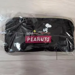 PEANUTS スヌーピー BOXポーチ ブラック