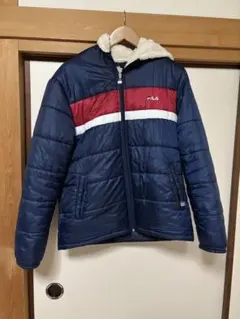 FILA フード付きダウンジャケット L ネイビー