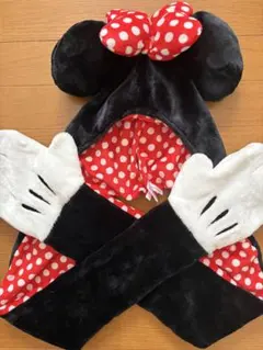 ミニーマウス ミニーちゃん マフラー キャップ