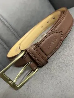 【美品】Crocodile クロコダイル ベルト ブラウン ビジネス ゴルフのサムネイル