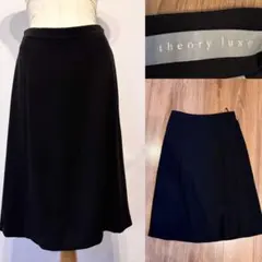 theory luxe セオリーリュクス　トリアセジョーゼット　スカート黒40