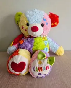 幸福のカラフルパッチワーククマのぬいぐるみ❤