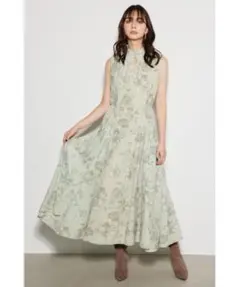 rienda 花柄　フレアワンピース　ロングワンピース