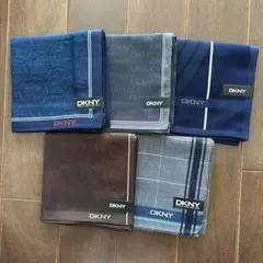 未使用　DKNY ハンカチ5枚セット　ダナキャランニューヨーク　紳士のサムネイル