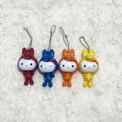 ぷらぷらハローキティ×ロディ　キーホルダー　ストラップ　4点セット