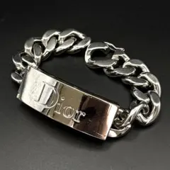 美品✨DIOR ディオール アイコン ロゴ バングル シルバー 喜平 CD