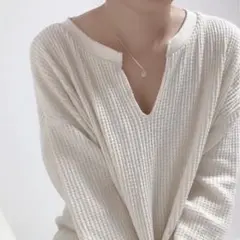 【nikoand...】ワッフル生地無地ワンピース