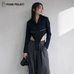 【美品】PRANK PROJECT ロンパースジャケット　ボディスーツ ネイビーのサムネイル