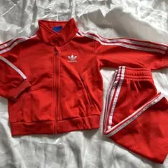 adidas 赤 セットアップ ジャージ 80cm 美品 ユニセックス