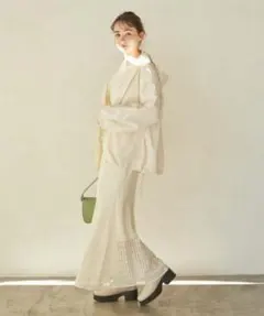 archivesアイボリー ロングワンピース 長袖 新品タグ付