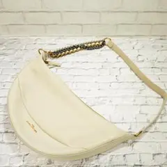 マークジェイコブス　アイボリー レザー チェーン付き　ショルダーバッグ