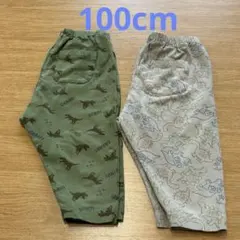 ユニクロ 7分丈レギンス 100cm 2本セット リラックスフィット 恐竜