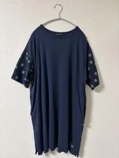 drug store's 花柄袖Tシャツ ネイビーのサムネイル