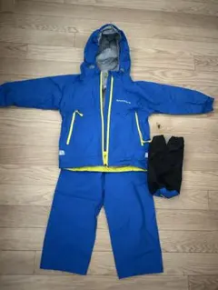 モンベル　レイントレッカー プライマリーブルー 100㎝　キッズ雨具カッパ