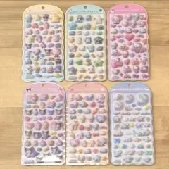 クラックス コットンパフィー シール サンリオ ぷっくりシール 6枚セット