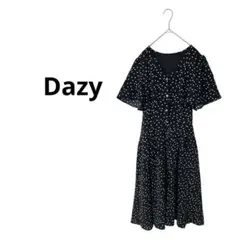 Dazy 半袖ロングワンピース　ドット柄　水玉柄