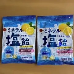 ブルボン ミネラル塩飴 グレープフルーツ味 2袋セット