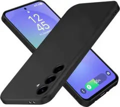 【新品】Galaxy A36 ブラック シリコン ストラップホール 超薄型