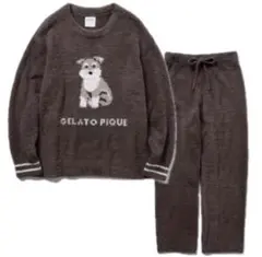 ジェラートピケ　シュナウザー　セットアップ　パジャマ　ルームウェア