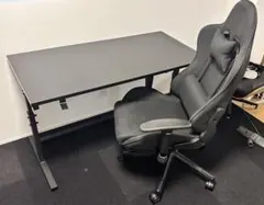 IRIS OHYAMA昇降デスク＋ ゲーミングチェア calmzen セット