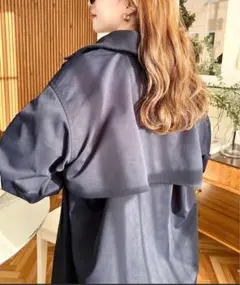 オバーサイズ　ブルゾン　コート　ブラック　moment+ アウター