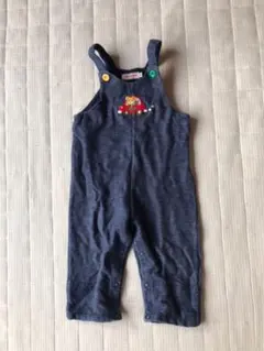 ミキハウス オーバーオール 80 ネイビー 男女兼用