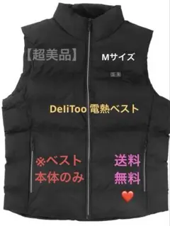 快適 】❣️DeliToo 電熱ベスト 防寒 ヒーター　モバイルバッテリー無し　M