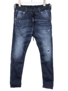 【新品未使用】COEL ダメージスウェットパンツ　ブラック ワイドシルエット サイドロゴ 色落ち加工 スウェットパンツ XXK4226