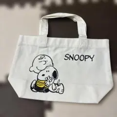 【未使用】スヌーピー コットン調ランチバッグ　トート