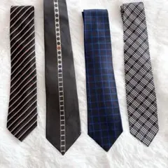 ネクタイ　メンズ　4本セット　まとめて　ビジネス　オフィス　シルク　就活