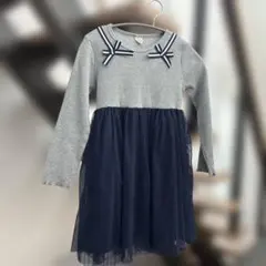 Bee des Bee 七分袖ワンピース 140サイズ グレー・ネイビー