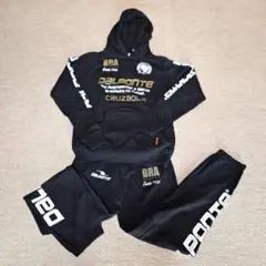 DALPONTE ブラック スウェットシャツ パンツセット