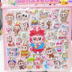 LABUBUラブブ ぷくぷくシール 3Dシール　1セット