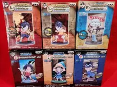 ワンピース　一番くじ　カードスタンドフィギュア　６種　ルフィ　サボ　エース　ロー