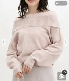 【お値下げ中】Honeys オフショルニット⭐︎ピンク