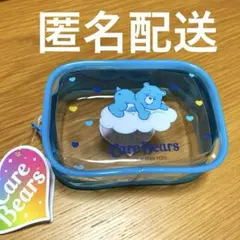 ケアベア クリアミニポーチ 水色 GIGO限定のサムネイル