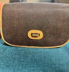 ほぼ未使用品 PIATO ピアート ペイズリー柄 本革 レザーショルダー