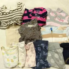 ベビー服　まとめ売り　女の子　ロンパース　ワンピース　パーカー　ズボン　80