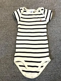 プチバトーボーダーロンパース