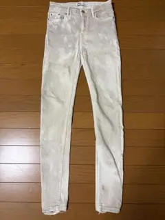 ZARA スキニーデニム ベージュ系