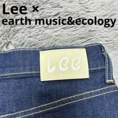 Lee × earth デニム タイト スカート 膝丈 M ストレッチ スリットのサムネイル