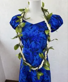 【値下げ】フラダンス用レイ 白花と葉のデザイン