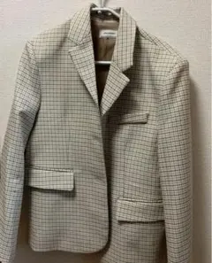 from beginning チェック テーラードジャケット