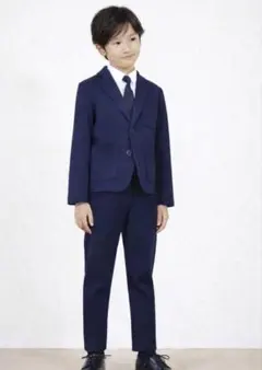 新品 入学式 男の子 スーツ 子供服 110 ネイビー キッズ フォーマル